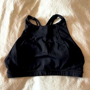 Lululemon Free to be Serene High Neck Bra Sz 8 like new black